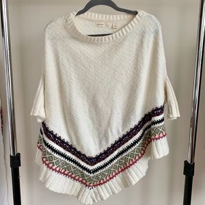 Anthropologie Poncho Sweater